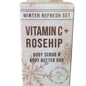 Winter Refresh set vitamin C + Rosehip Body Scrub Duo